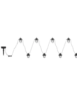 Světelné venkovní řetězy Globo Solární LED světelný řetěz 33059F s 10 lucernami