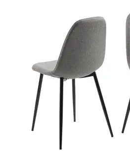 Židle Dkton Designová jídelní židle Alphonsus II světlešedá / černá