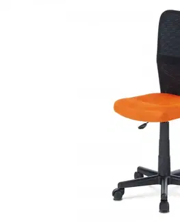 Dětské stoly a židle Dětská kancelářská židle KA-2325 Autronic Oranžová