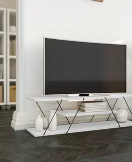 Televizní stolky Televizní stolek CANAZ bílý černý