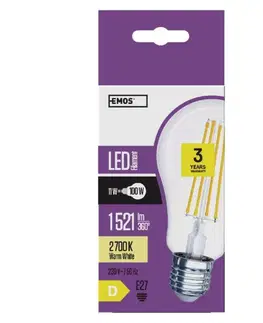 LED žárovky EMOS LED žárovka Filament A67 11W E27 teplá bílá Z74284