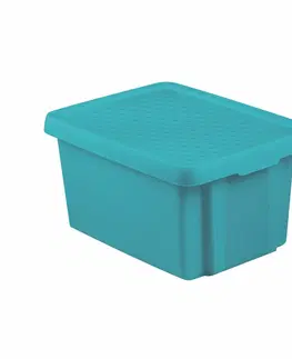 Úložné boxy Curver Úložný box s víkem ESSENTIALS 16 l, modrá