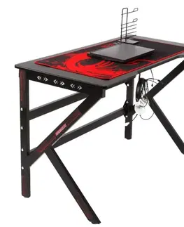 BYTOVÉ DOPLŇKY Herní počítačový stolek s led světlem 120 cm - G388
