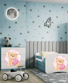 Dětský nábytek Kocot kids Dětská skříň Babydreams 90 cm medvídek s motýlky modrá