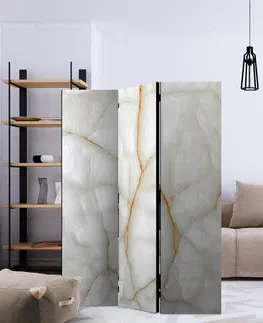 Paravány Paraván White Marble Dekorhome 225x172 cm (5-dílný)