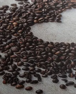 Obrazy jídla a nápoje Obraz srdce z kávových zrn