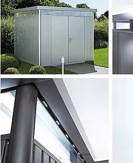 HIGHLINE Biohort Zahradní domek BIOHORT Highline H4 duo 275 × 275 cm (stříbrná metalíza)