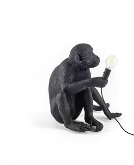 Venkovní dekorativní svítidla SELETTI LED deko terasové světlo Monkey Lamp sedící černá