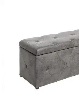 Lavice do ložnice LuxD Designová lavice Spectacular 140 cm antik šedá