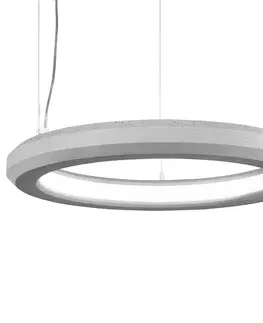 Závěsná světla Marchetti LED závěsné svítidlo Materica uvnitř Ø 60 cm betonové