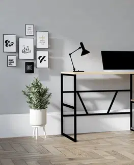Kancelářské a psací stoly Psací stůl CASTE dub černý