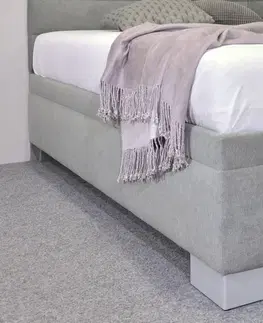 s úložným prostorem Rohová čalouněná postel Niobe, s úložným prostorem, 120x200 cm