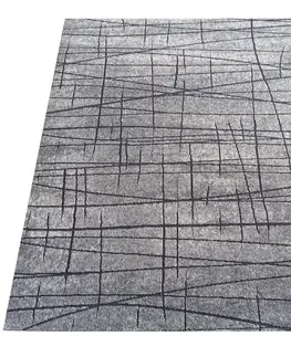 Moderní koberce Moderný abstraktný sivý koberec Šířka: 80 cm | Délka: 150 cm