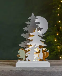 Vánoční vnitřní dekorace STAR TRADING LED světlo Forest Friends, zajíc, liška, ježek