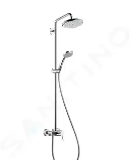 Sprchy a sprchové panely HANSGROHE Croma 220 Sprchový set Showerpipe 220 s baterií, 1 proud, chrom 27222000