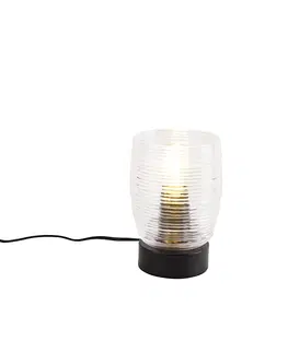 Stolni lampy Art deco stolní lampa černá - Michi