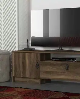 TV stolky Sofahouse Designový TV stolek Abeni 180 cm vzor ořech