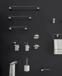 Koupelnový nábytek GEDY A97013 Il Giglio držák ručníků 21,5 x 11,5 cm, chrom