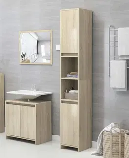 Koupelnové skříňky Koupelnová skříňka vysoká DTD deska Dekorhome Bílá