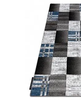 Koberce a koberečky Dywany Lusczow Kusový koberec ALTER Siena čtverce/mřížka modrý, velikost 180x270
