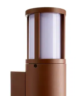 Moderní venkovní nástěnná svítidla Light Impressions Deko-Light nástěnné přisazené svítidlo - Facado II kulaté opal, 1x max 20 W, rezavá 731156