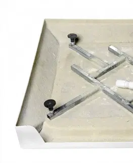 Sprchové vaničky AQUALINE Sprchová samonosná vanička akrylátová, čtverec 90x90x15cm BTTQ90