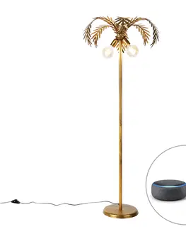 Stojaci lampy Chytrá stojací lampa zlatá 2-světelná vč.Wifi G95 - Botanica