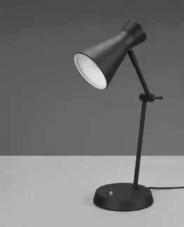 Stolní lampy kancelářské Reality Leuchten Stolní lampa Enzo, jeden zdroj, černá