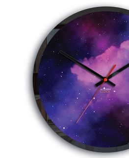 Hodiny ModernClock Nástěnné hodiny Galaxy fialové