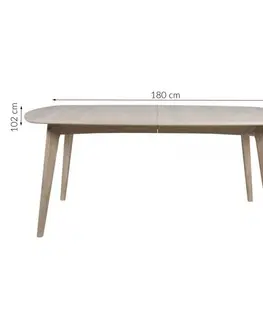 Jídelní stoly Actona Jídelní stůl Marte 180x102 cm bělený dub