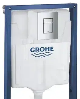 Záchody GROHE Solido Set předstěnové instalace, klozetu a sedátka Euro Ceramic, softclose, tlačítko Even, chrom SANI15BB1104