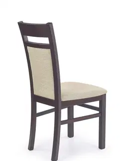 Židle HALMAR Jídelní židle Genrad tmavý ořech/béžová