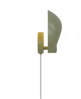 Nástěnná svítidla Nordlux Nástěnné světlo Konchi, kabel a zástrčka, zelená