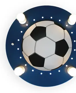 Stropní svítidla Elobra Stropní světlo Fotbal čtyři zdroje tmavomodro-bílá