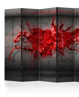 Paravány Paraván Red Ink Blot Dekorhome 135x172 cm (3-dílný)