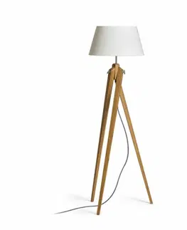 Stojací lampy se stínítkem RED - DESIGN RENDL RENDL AMBITUS 46 stojanová krémově bílá bambus 230V E27 11W R14043