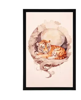 Zasněná zvířátka Plakát zasněný tygr