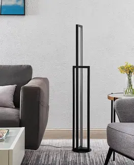 Stojací lampy Lucande Lucande Hylda LED stojací lampa v černé barvě