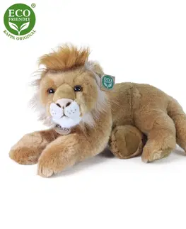 Hračky RAPPA - Plyšový lev ležící 40 cm ECO-FRIENDLY