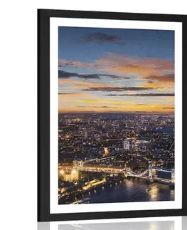 Města Plakát s paspartou letecký pohled na Tower Bridge