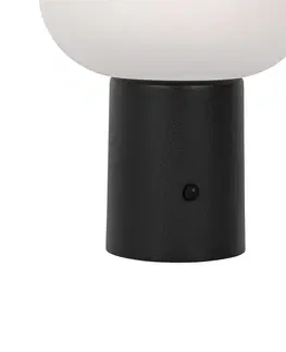 Stolni lampy Stolní lampa černá včetně LED 3-stupňové stmívatelné dobíjecí - Louise