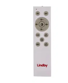 Inteligentní stropní svítidla Lindby Lindby Smart LED stropní svítidlo Innes wood Ø39cm RGB CCT Tuya