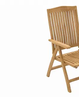 Zahradní židle a křesla DEOKORK Zahradní polohovatelné křeslo LAGUNA (teak)