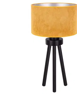 Lampy   - Stolní lampa LYON 1xE27/15W/230V žlutá 