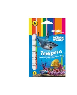 Hračky JUNIOR - Barvy temperové Ocean World 12 ml - sada 6 ks