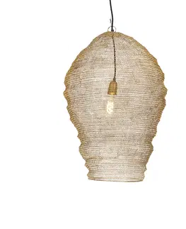 Zavesna svitidla Orientální závěsná lampa zlatá 70 cm - Nidum