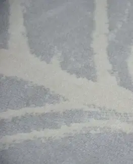 Koberce a koberečky Dywany Lusczow Kusový koberec SCANDI 18281/652- listy šedý / krémový, velikost 80x150