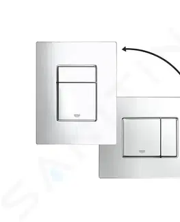 Záchody GROHE Solido Set předstěnové instalace, klozetu a sedátka softclose, tlačítko Even, chrom 39467000