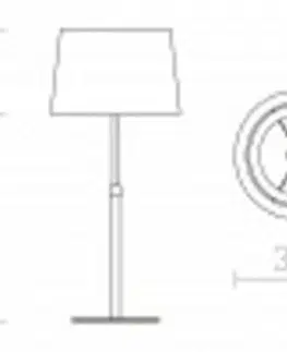 Lampy na noční stolek RED - DESIGN RENDL RENDL ESPLANADE stolní černá/bílá chrom 230V E27 42W R12484