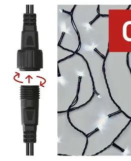 LED řetězy EMOS Standard LED spojovací vánoční řetěz, 5 m, venkovní i vnitřní, studená bílá D1AC02